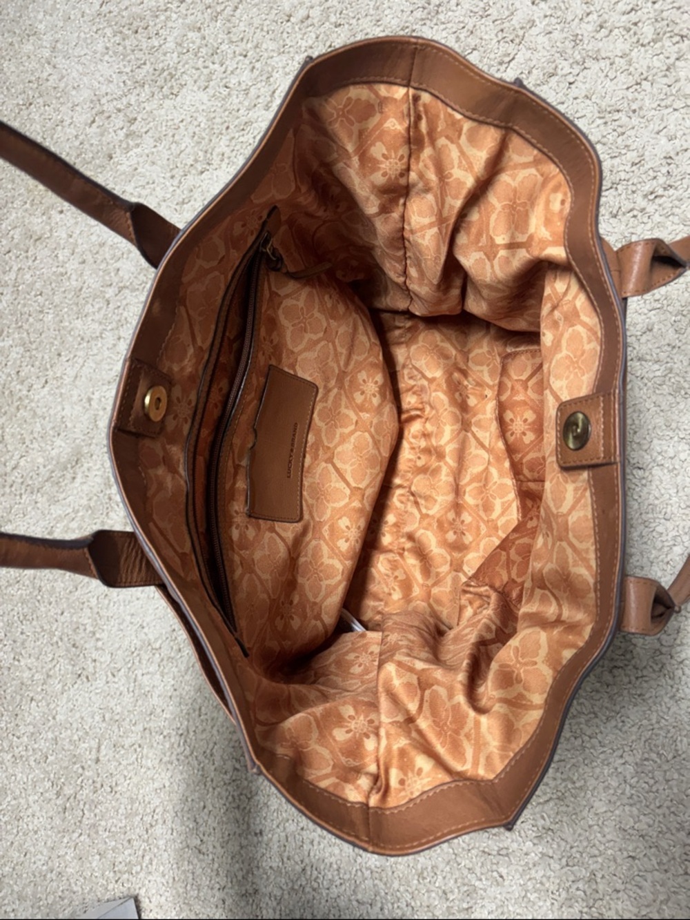 Lucky Brand Tan Soft Leather Handbag - Picture 5 of 6